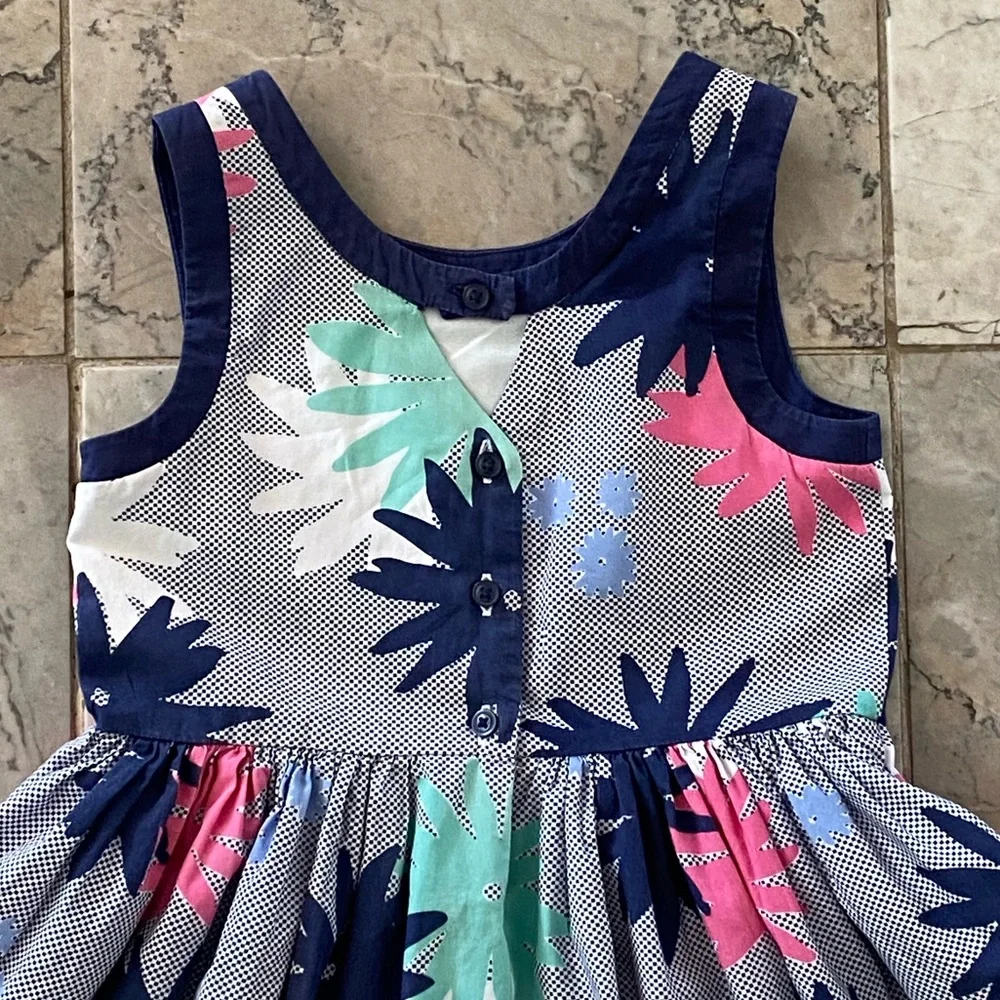 Gymboree Floral Kids Dress - Blue, Pink, White Size 5 Great Condition